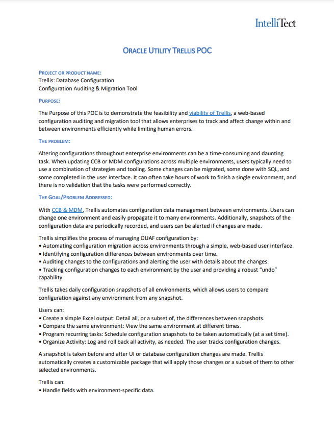 Trellis Database Configuration IntelliTect