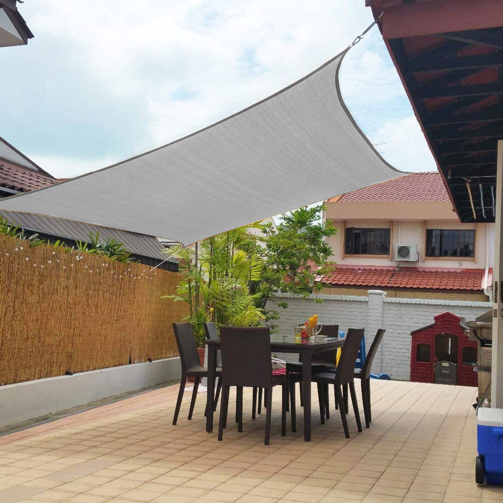 Rectangle 3m X 4m Clara Sun Shade Sail White Waterproof Canopy Patio