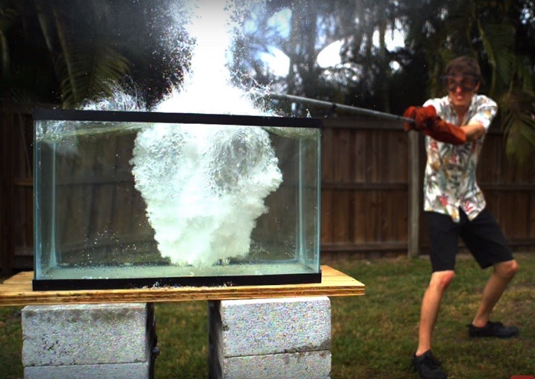 This YouTuber Poured Molten Salt into Water and it EXPLODED