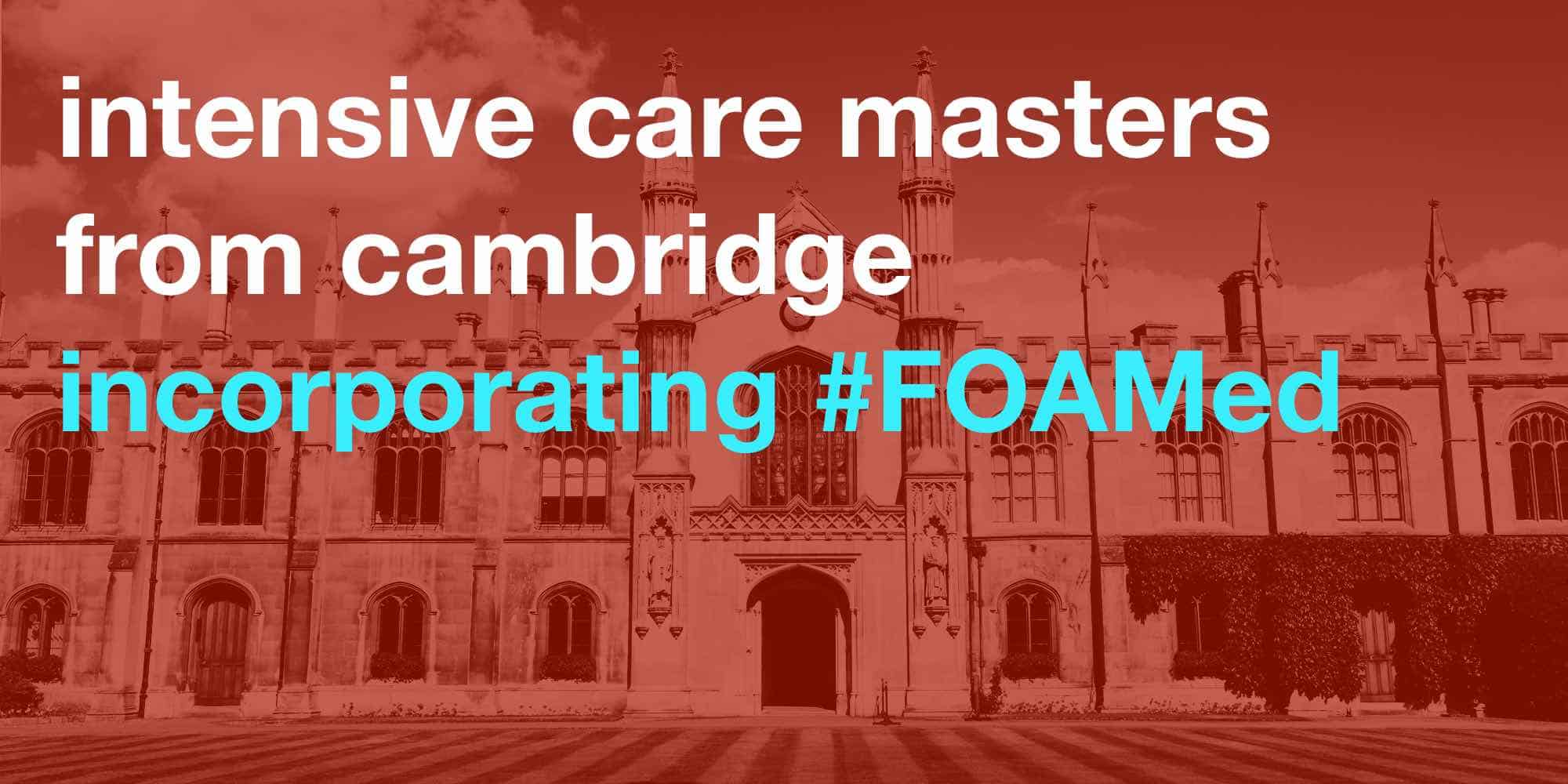 ICU Masters from Cambridge with different focus Intensive Care Network