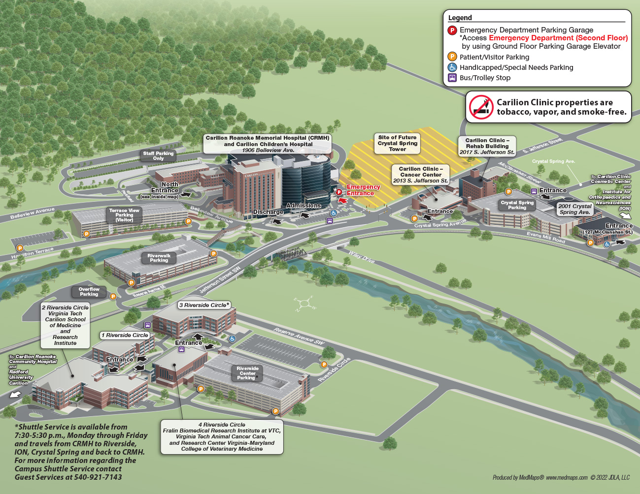 Carilion Clinic Map (English)
