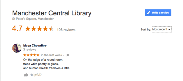 manchester central library google review