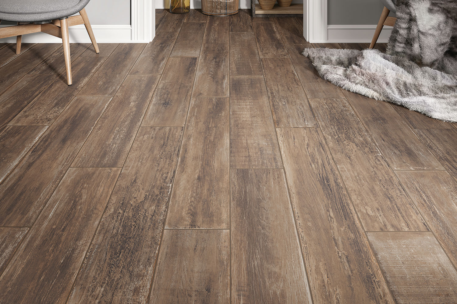 Timberwood Weathered Brown Living room « Interceramic