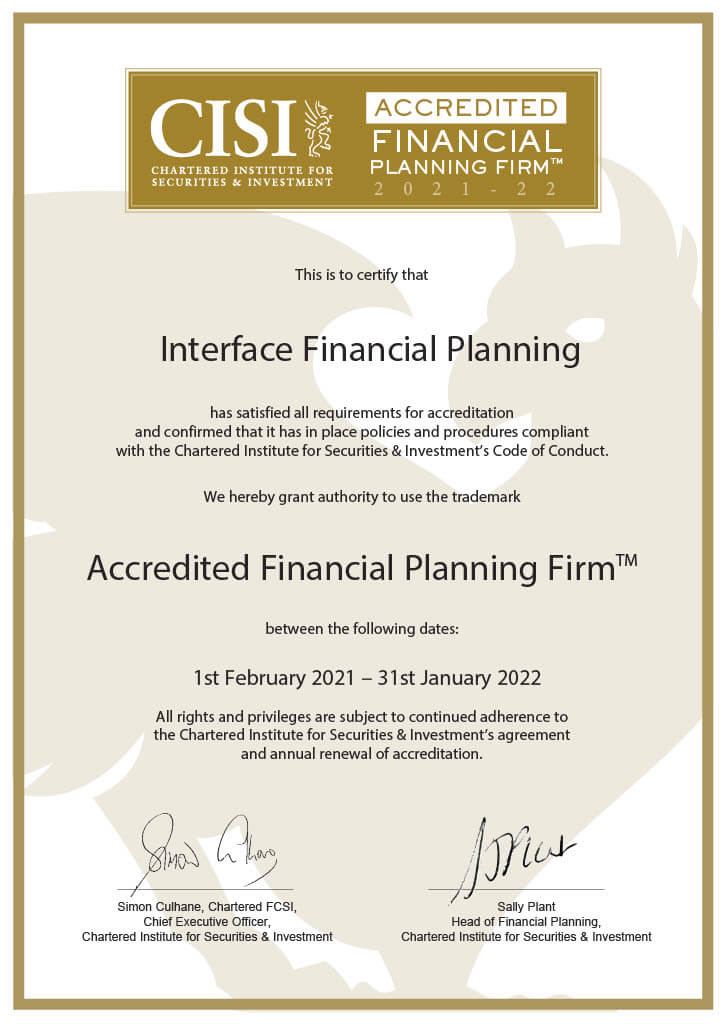 Professional Certificates Interface Financial Planning