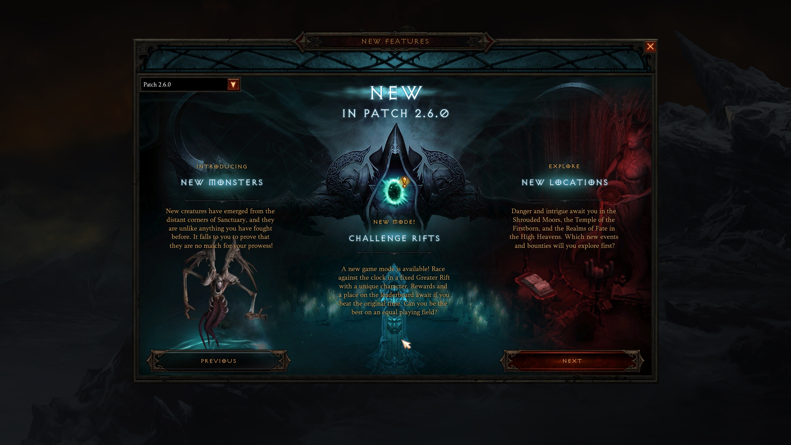 New features Diablo III Interface In Game