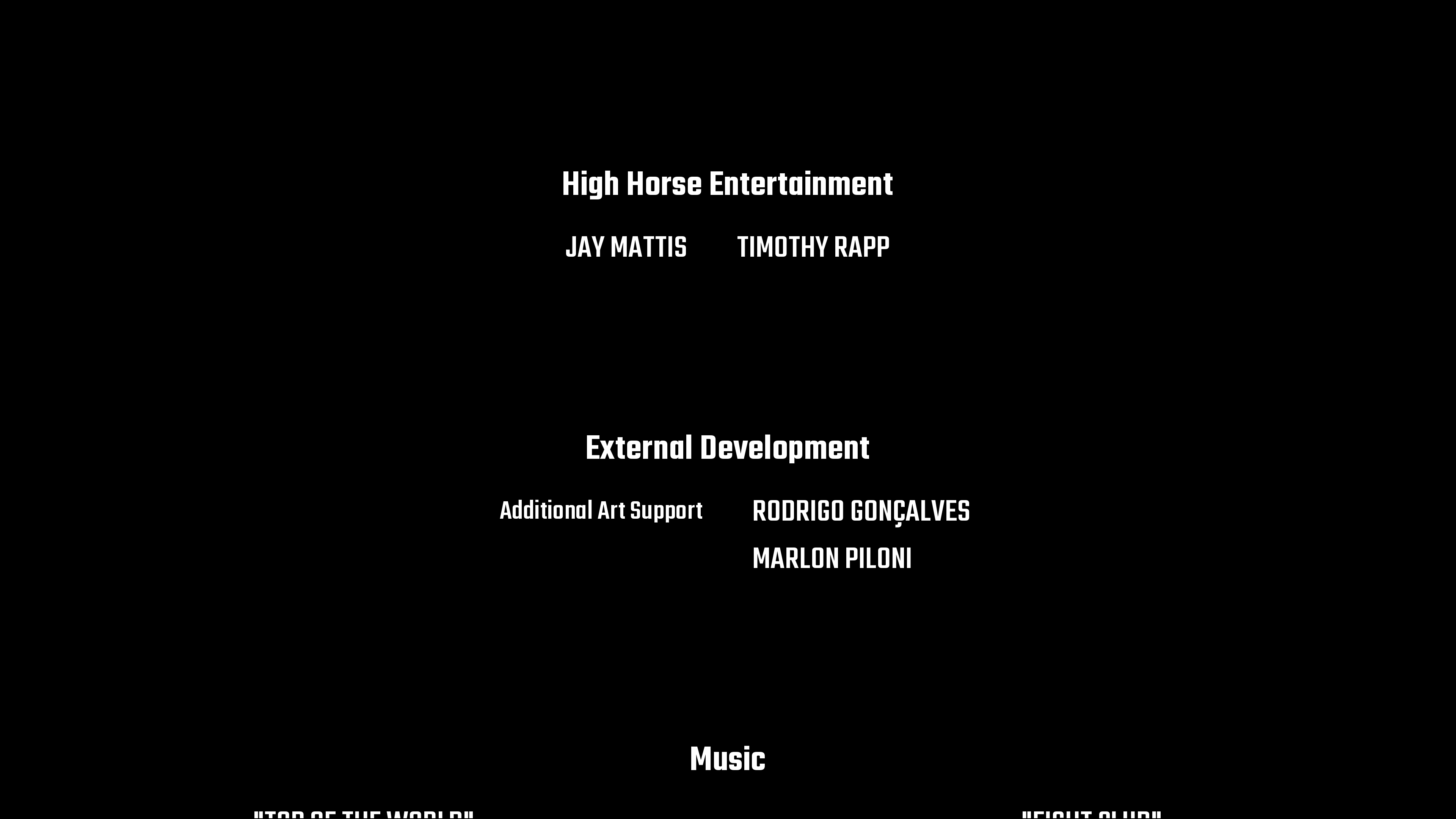 Game credits Disc Jam Interface In Game