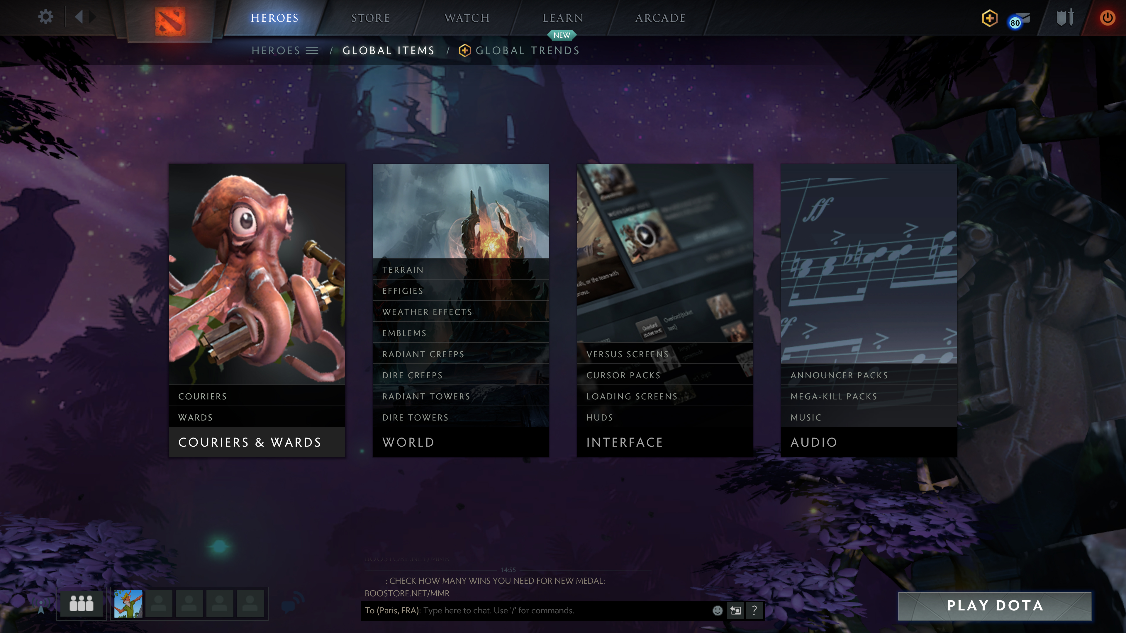 Global items Dota 2 Interface In Game