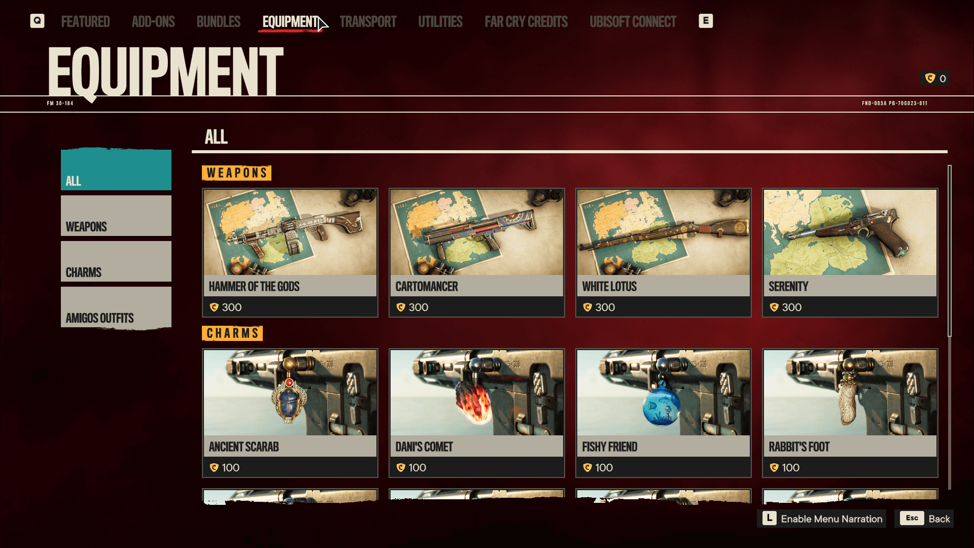 Equipment Far Cry 6 Interface In Game