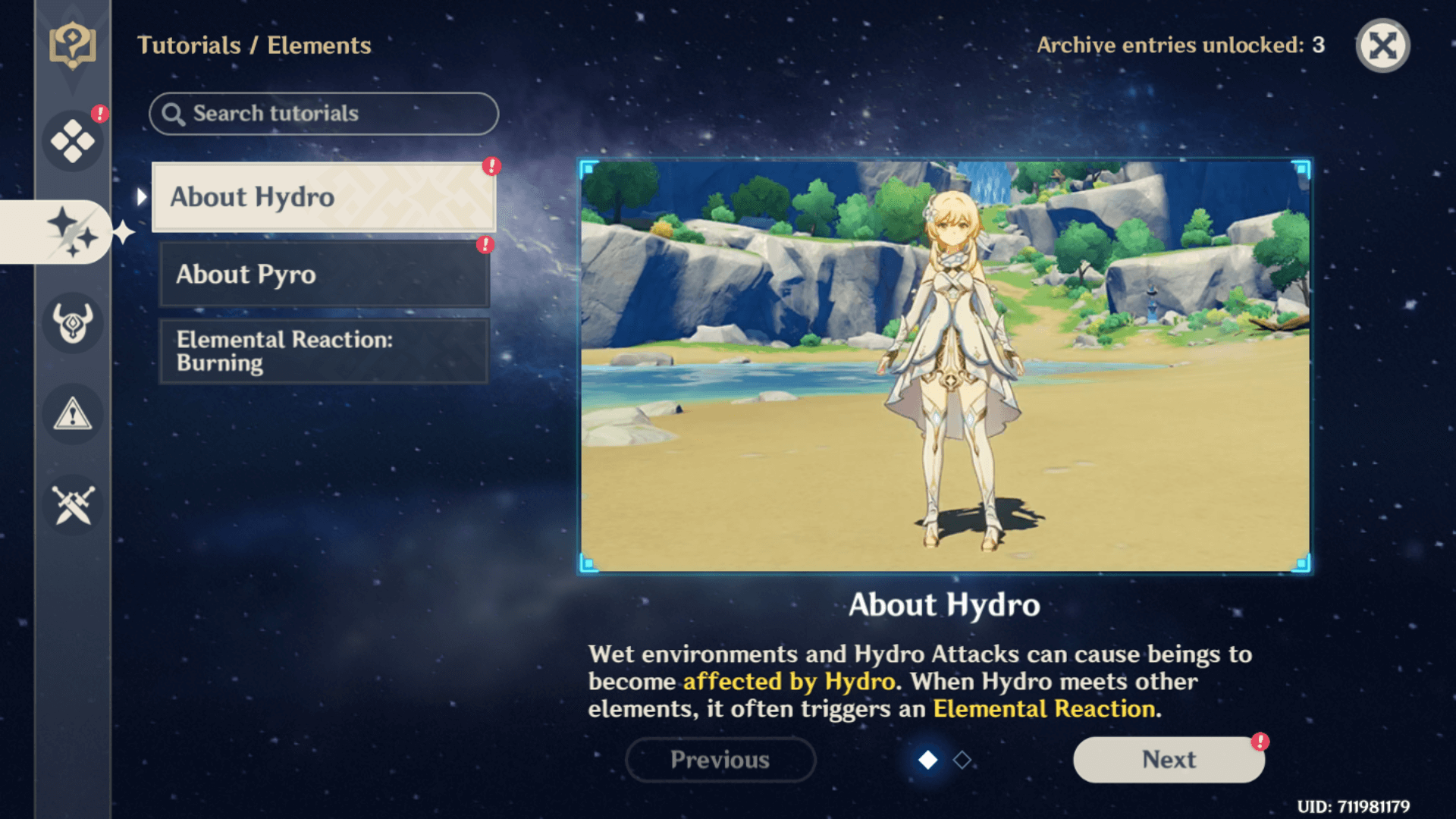 Elements tutorials Genshin Impact Mobile Interface In Game