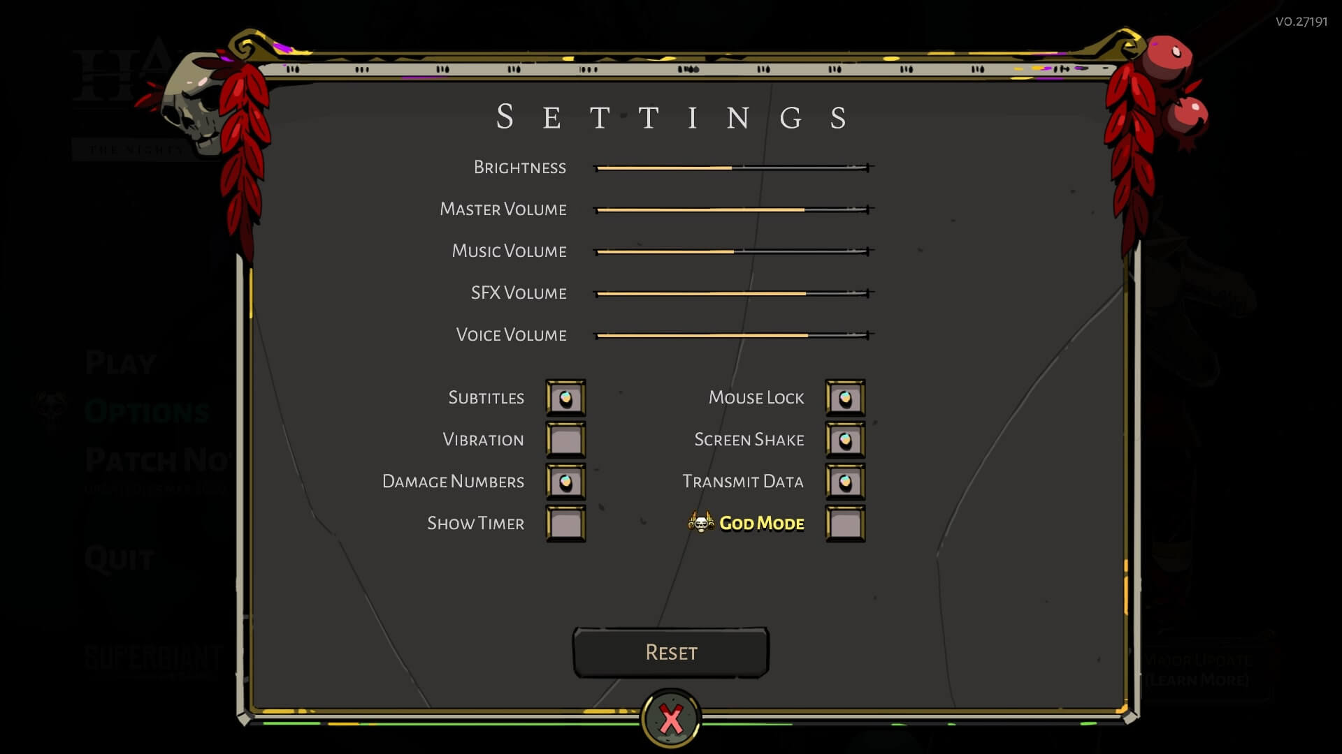 Settings Hades Interface In Game