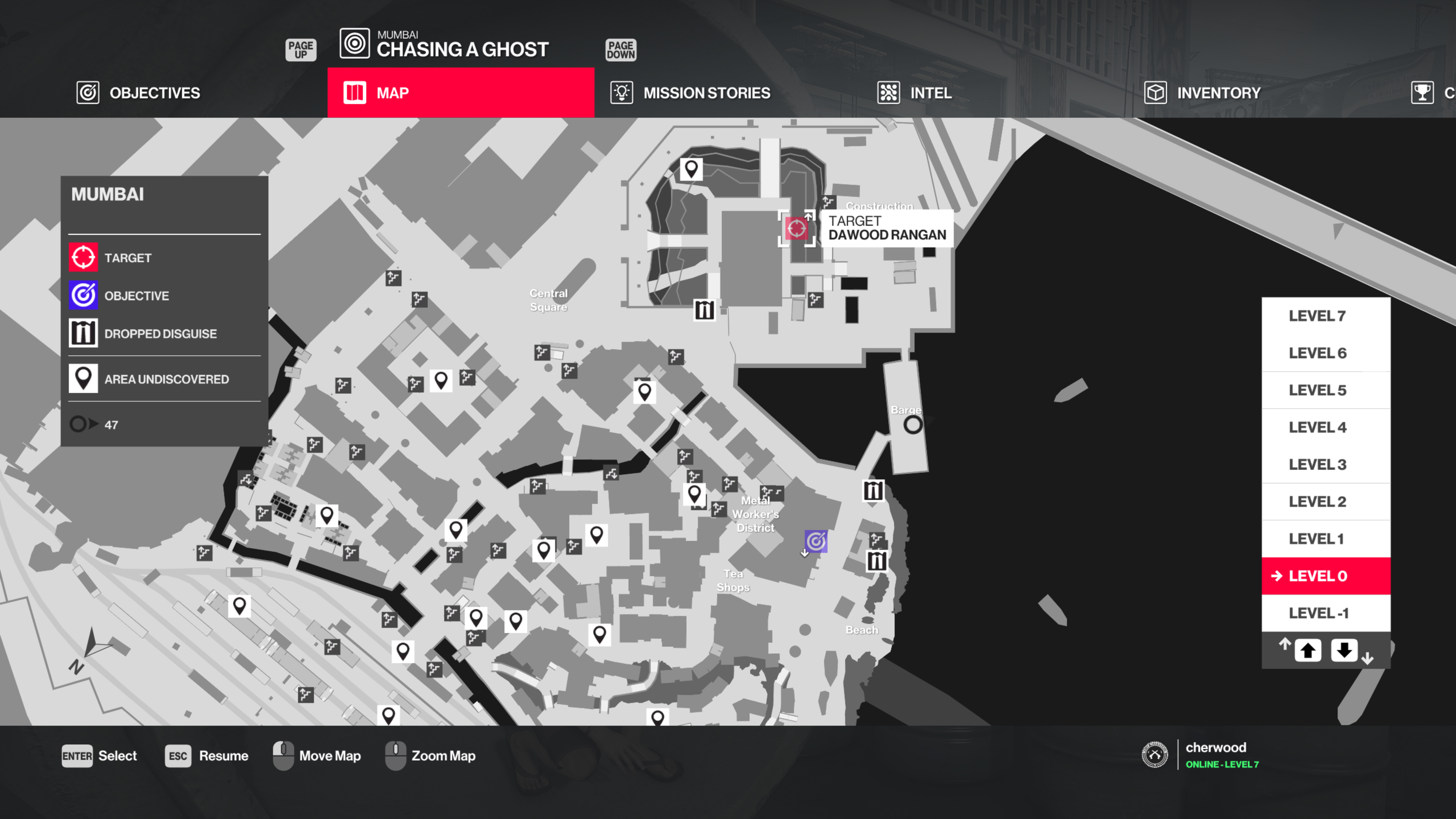 Mumbai map Hitman 2 Interface In Game