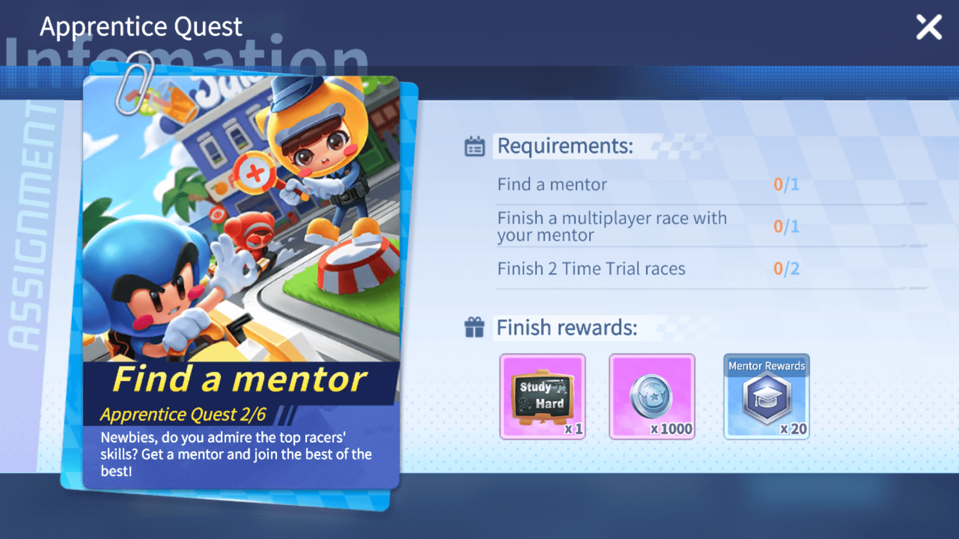 Apprentice Quest KartRider Rush+ Interface In Game