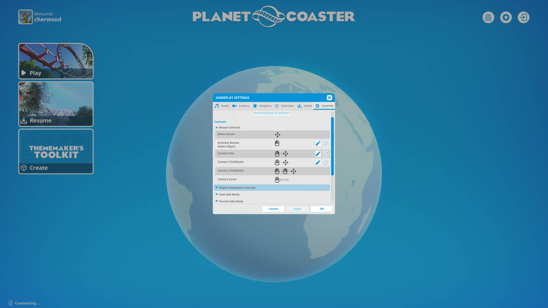 Controls Coaster Interface In Game