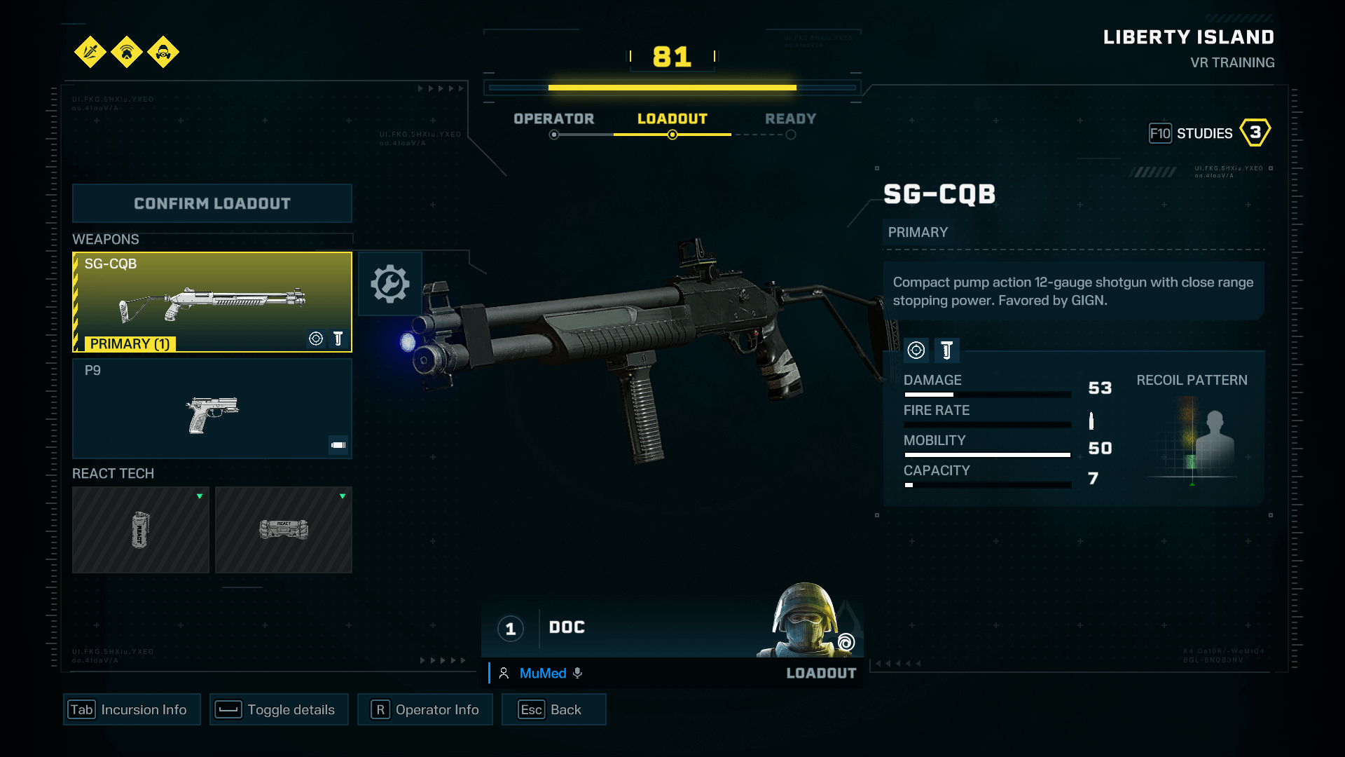 Loadout Rainbow Six Siege Extraction Interface In Game