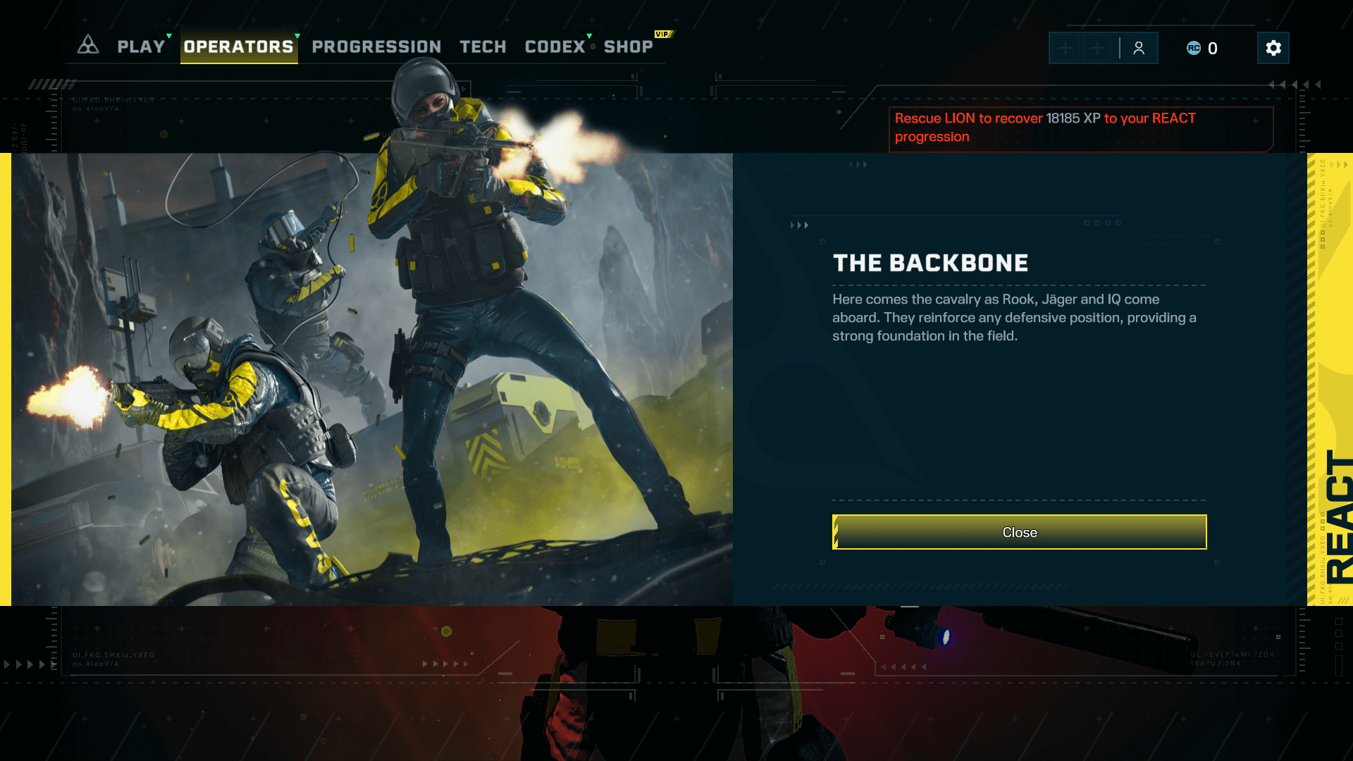 Level Up Rainbow Six Siege Extraction Interface In Game
