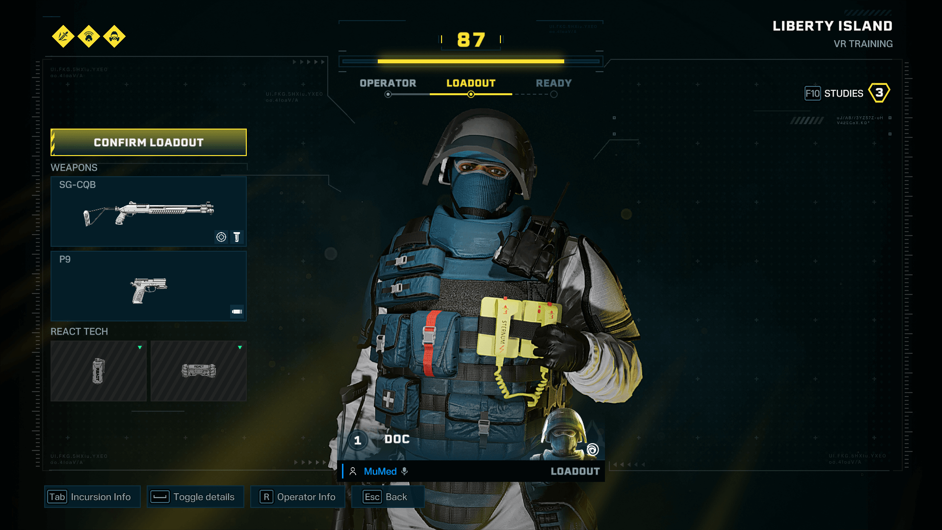 Loadout Rainbow Six Siege Extraction Interface In Game