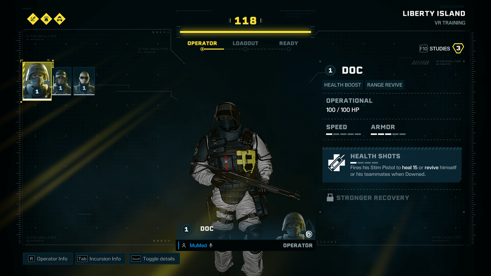 Operator Selection Rainbow Six Siege Extraction Interface In Game