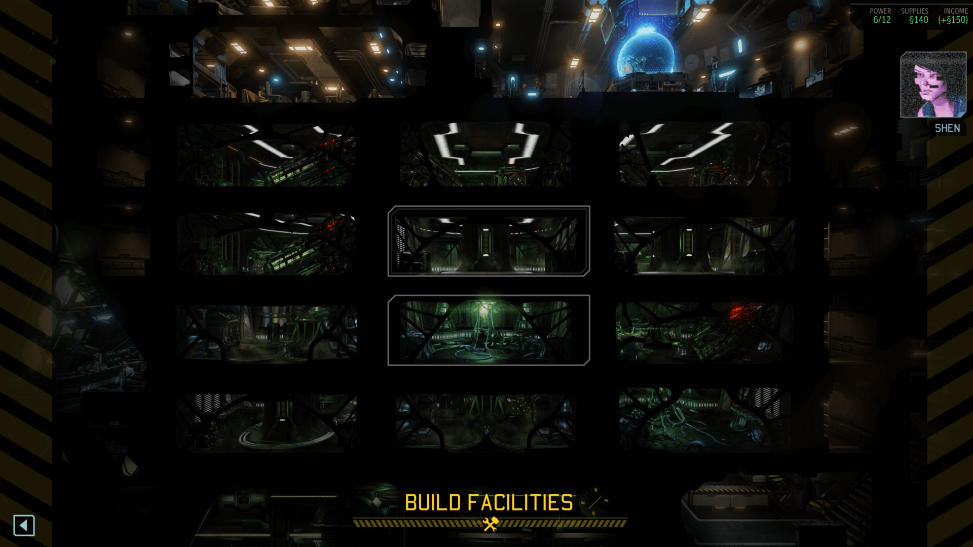 Build facilities 2 Interface In Game
