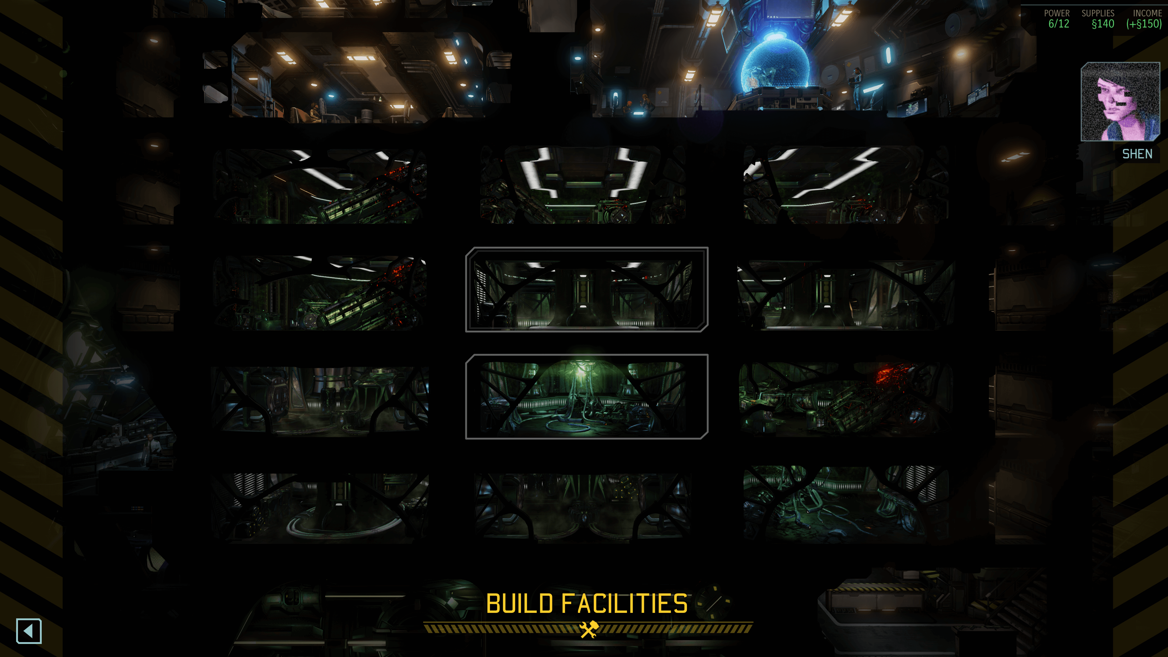 Build facilities 2 Interface In Game