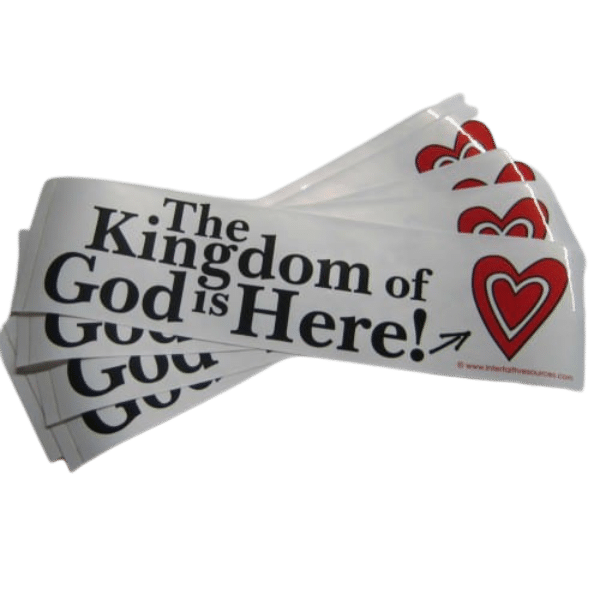 Kingdom of God removable bumper Sticker Interfaith Resources