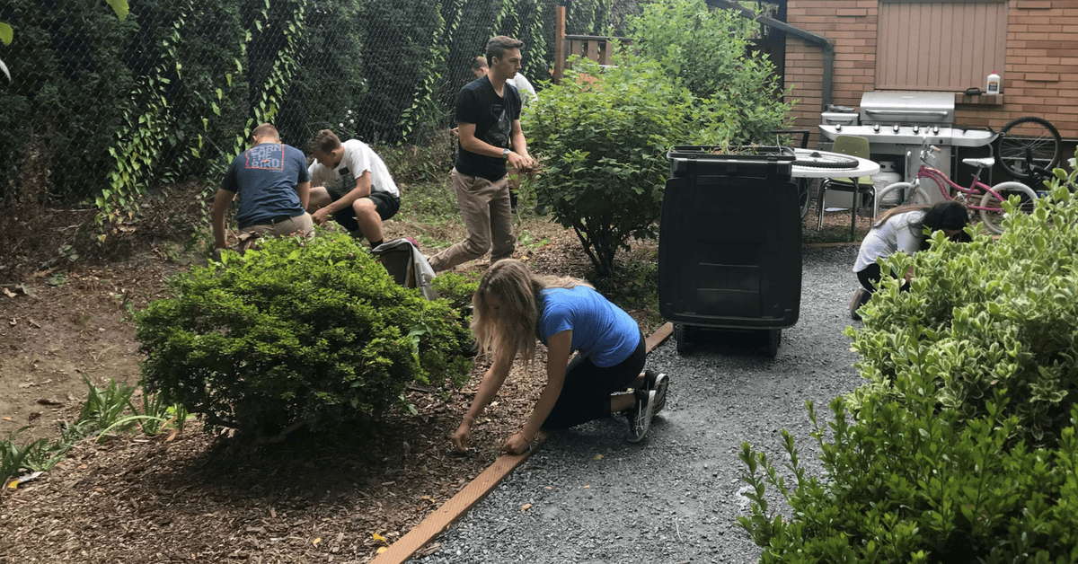 30 volunteers transform Family Shelter gardens and play area! Interfaith Family Shelter