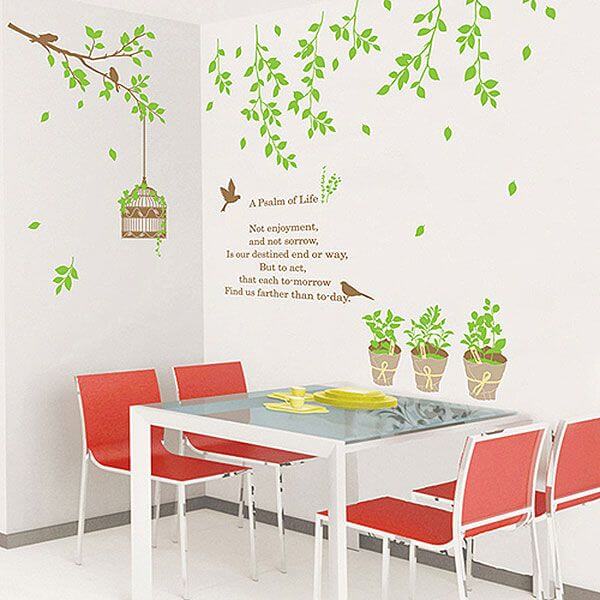 【ウォールステッカー】アクセントクロスに使えば飽きても大丈夫 飾りんぼ