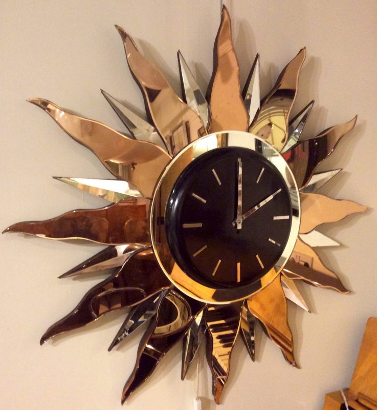 Impressive Large Art Deco Wall Clock Interior Boutiques Antiques