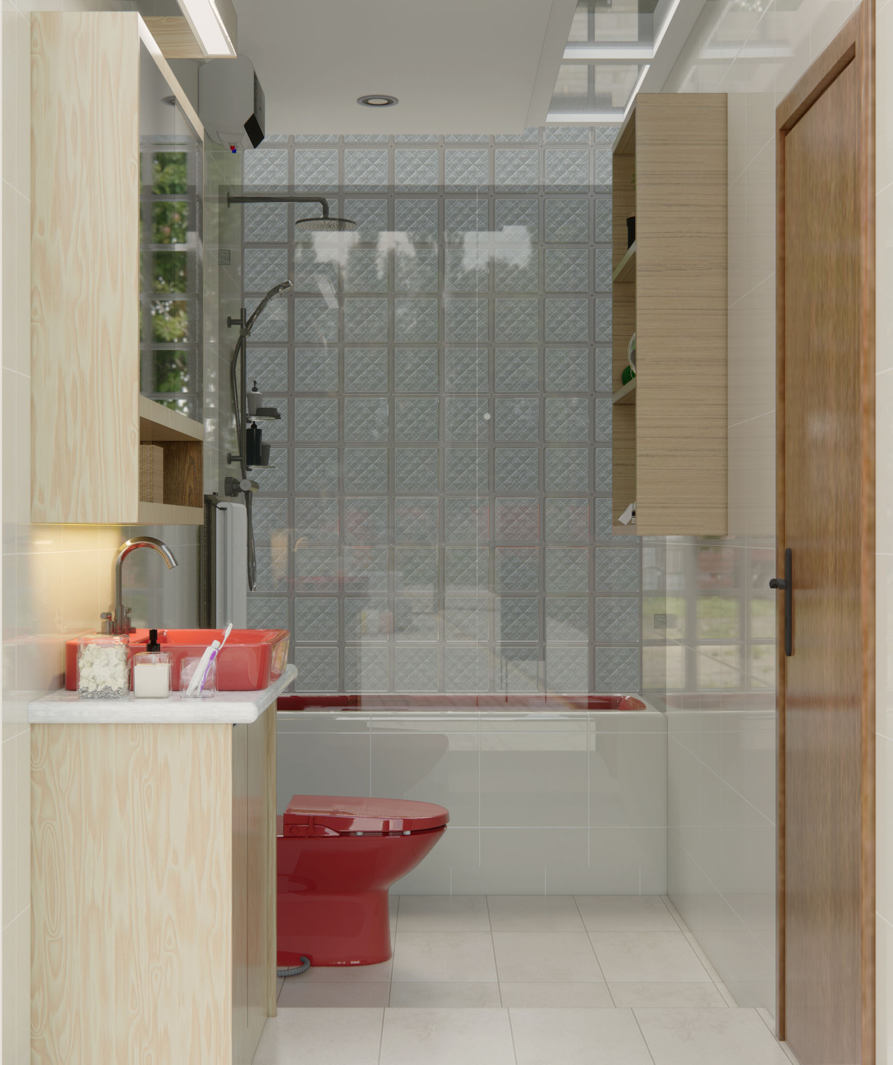 Desain Kamar Mandi Bukit Ligar, Bandung ID