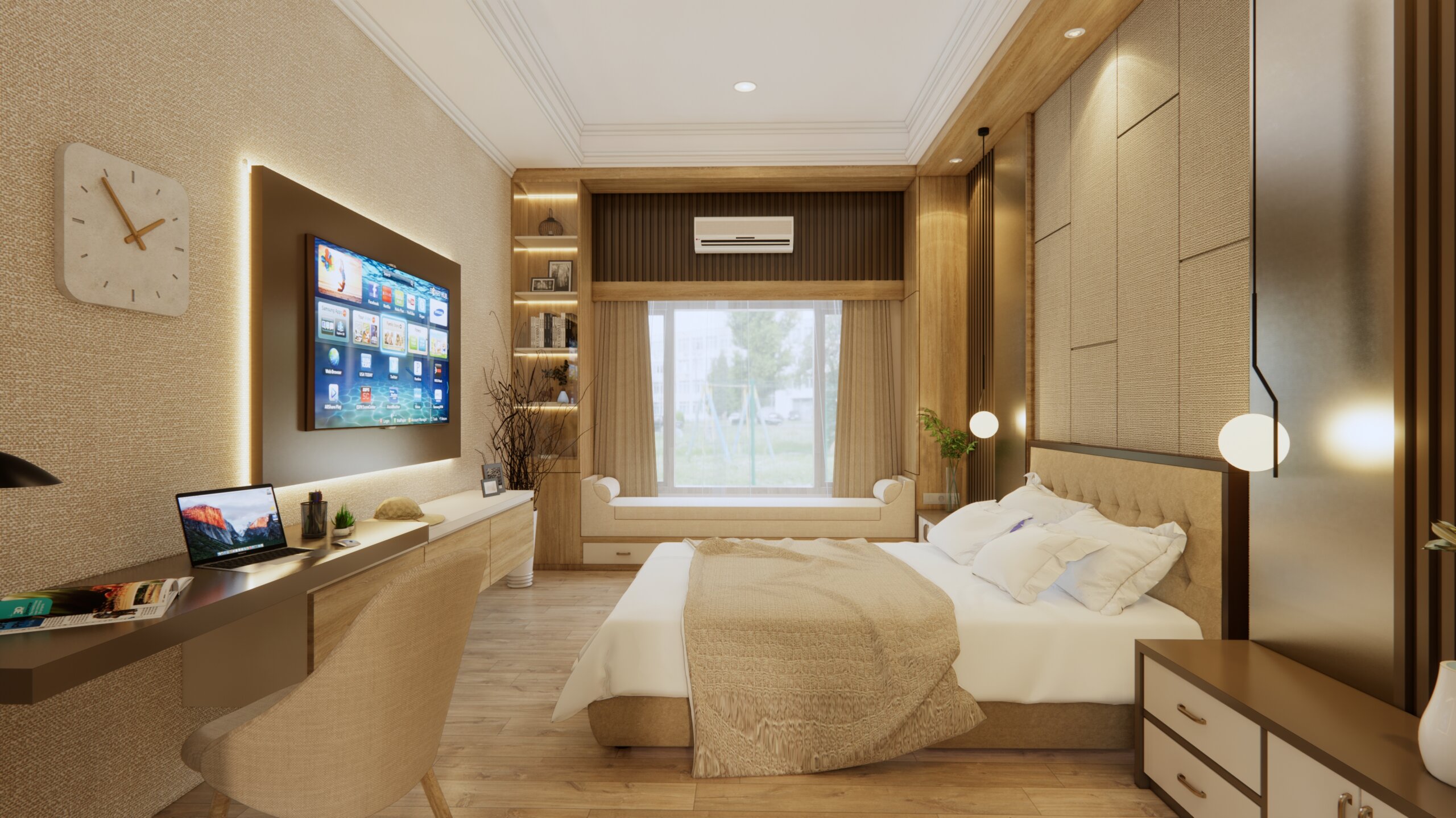 Kamar Tidur Modern Blitar, Jawa Timur InteriorDesign.id