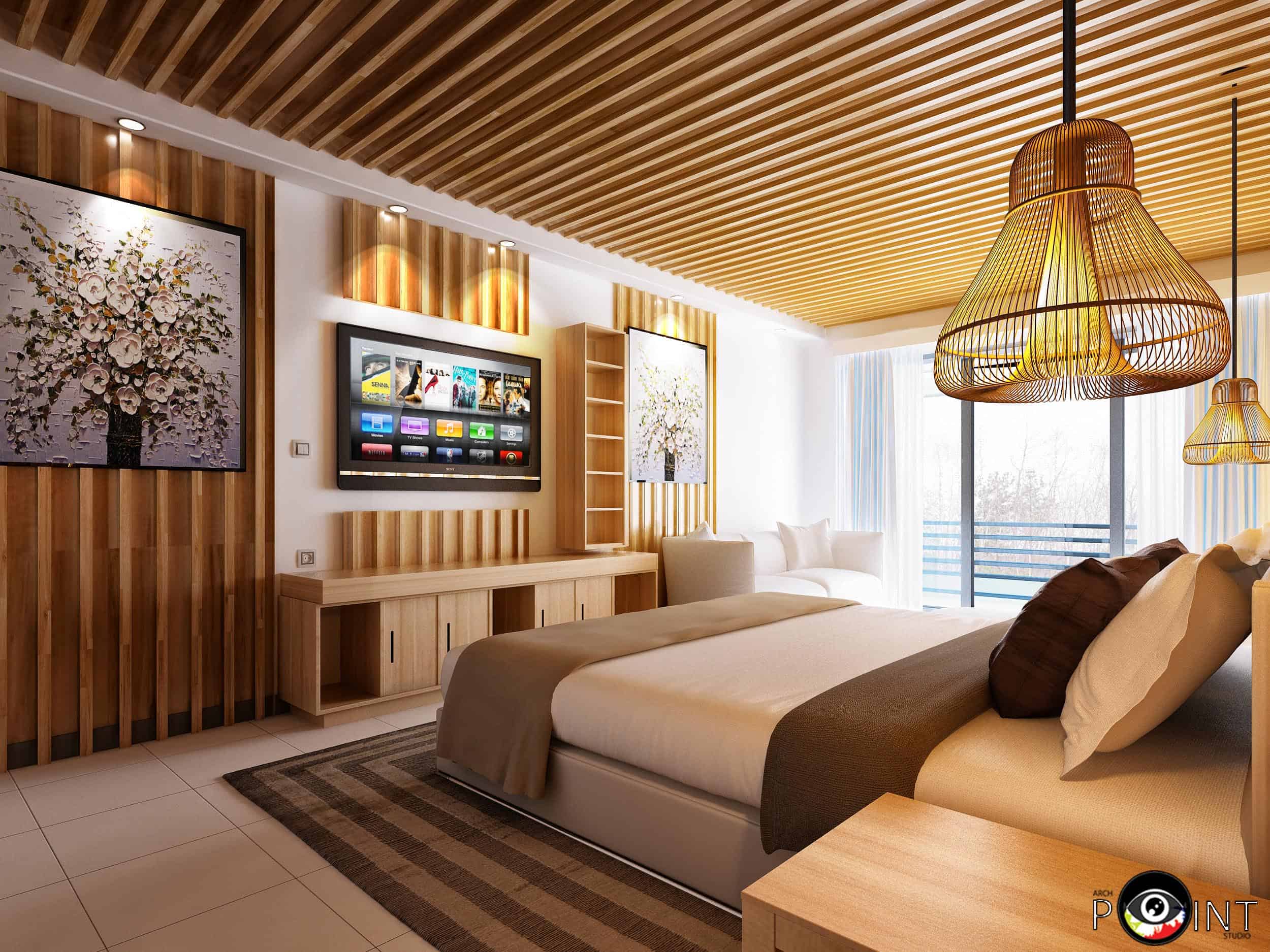 Hotel bedroom Interior Designio