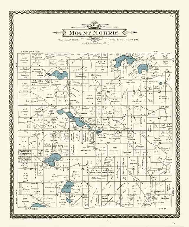Plat Map Mount Morris Interior Elements