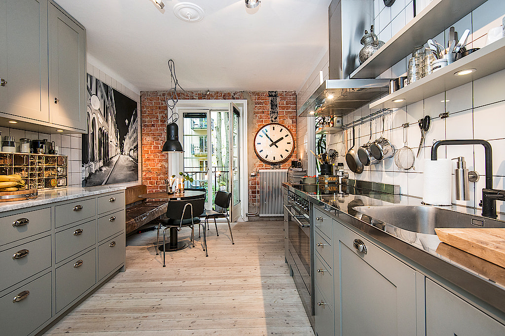 Una cocina y el ladrillo visto Interiores Chic Blog de decoración