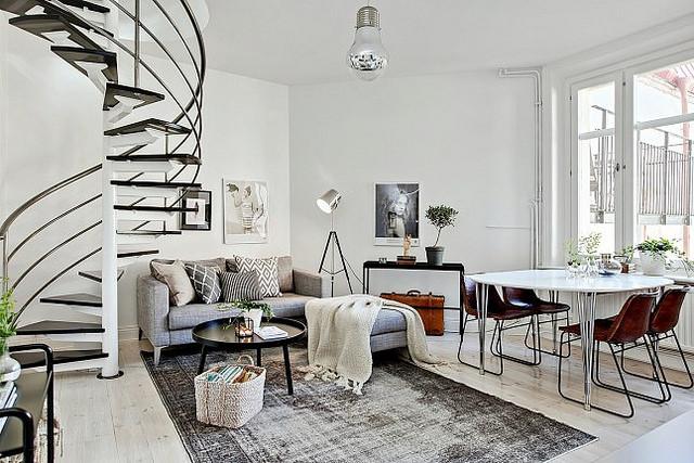 Las escaleras de caracol conquistan las decoraciones nórdicas