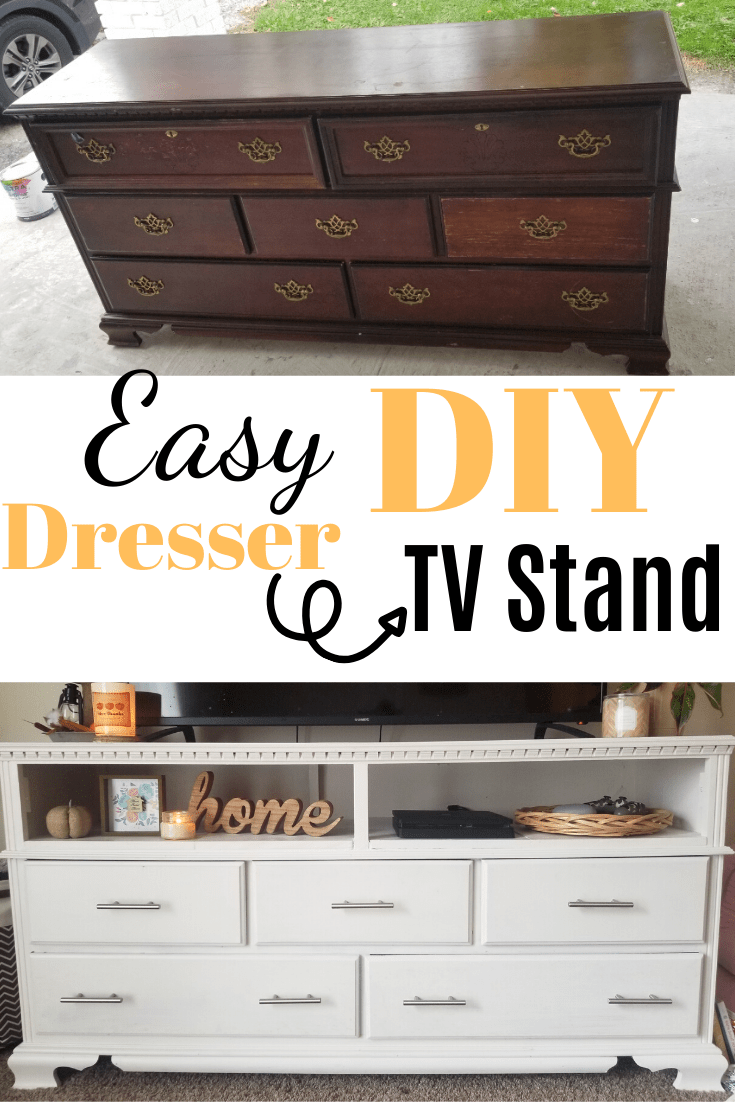 Easy DIY Old Dresser to TV Stand Interiors By Abbey