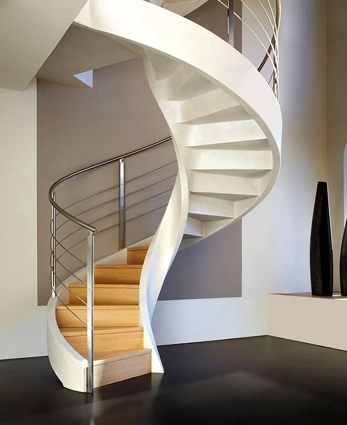 Concrete Spiral Staircases by Rizzi InteriorZine