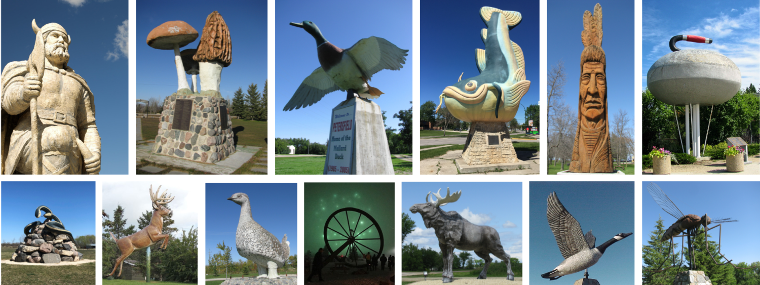 Full Map of Our Larger than Life Statues Roadside Attractions