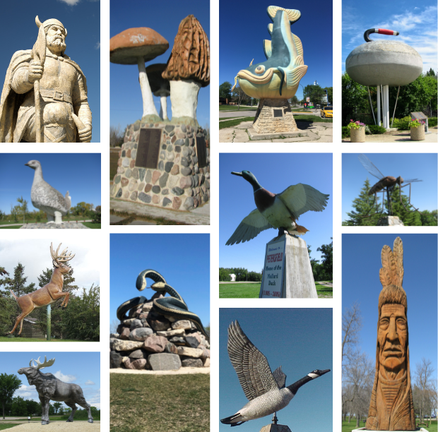 Full Map of Our Larger than Life Statues Roadside Attractions