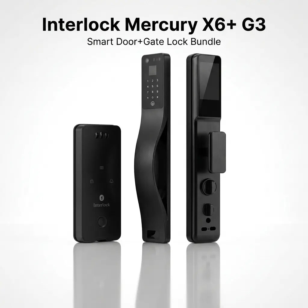 Interlock Mercury Smart Door & Gate Lock Bundle | Dual Sync Unlock