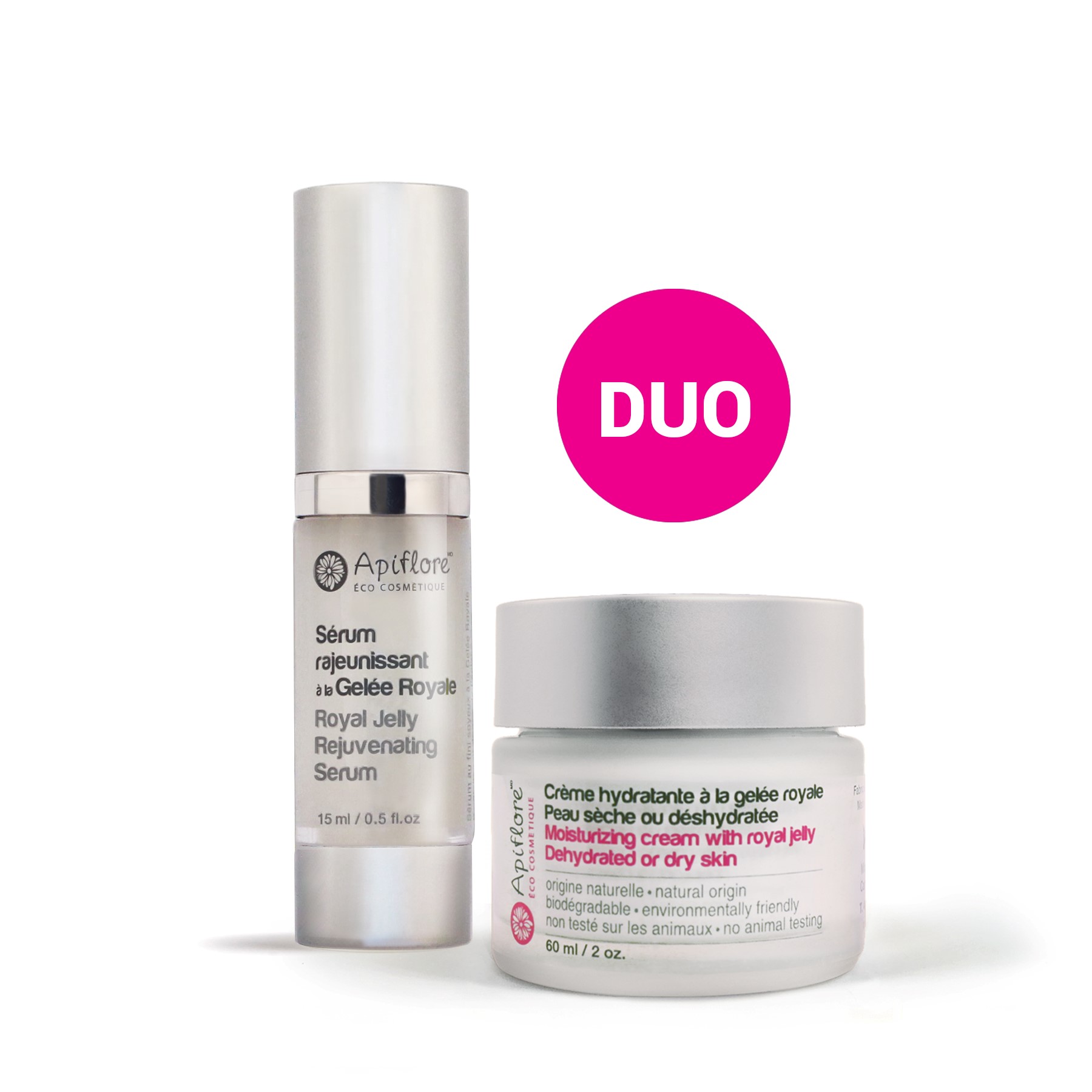 DUO moisturizing cream for dehydrated or dry skin + serum intermiel