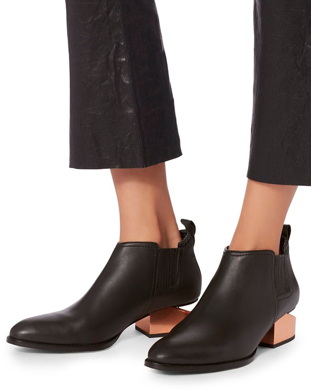 ALEXANDER WANG Kori Oxford With Rose Gold Metal Heel, Black ModeSens