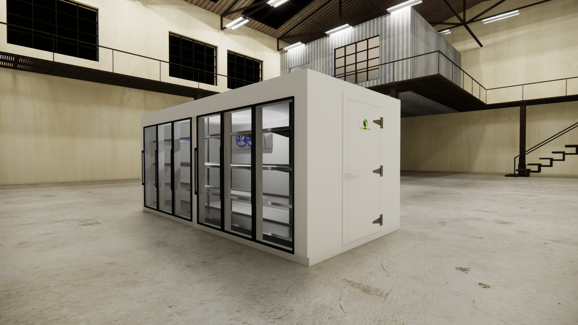 17' x 8' x 7'(H) GLASS DOOR Convenience Store COOLER WalkIn Coolers