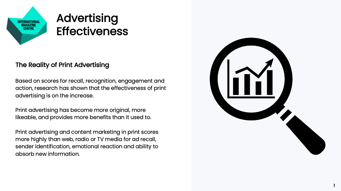 Advertising Effectiveness Research International Magazine Centre
