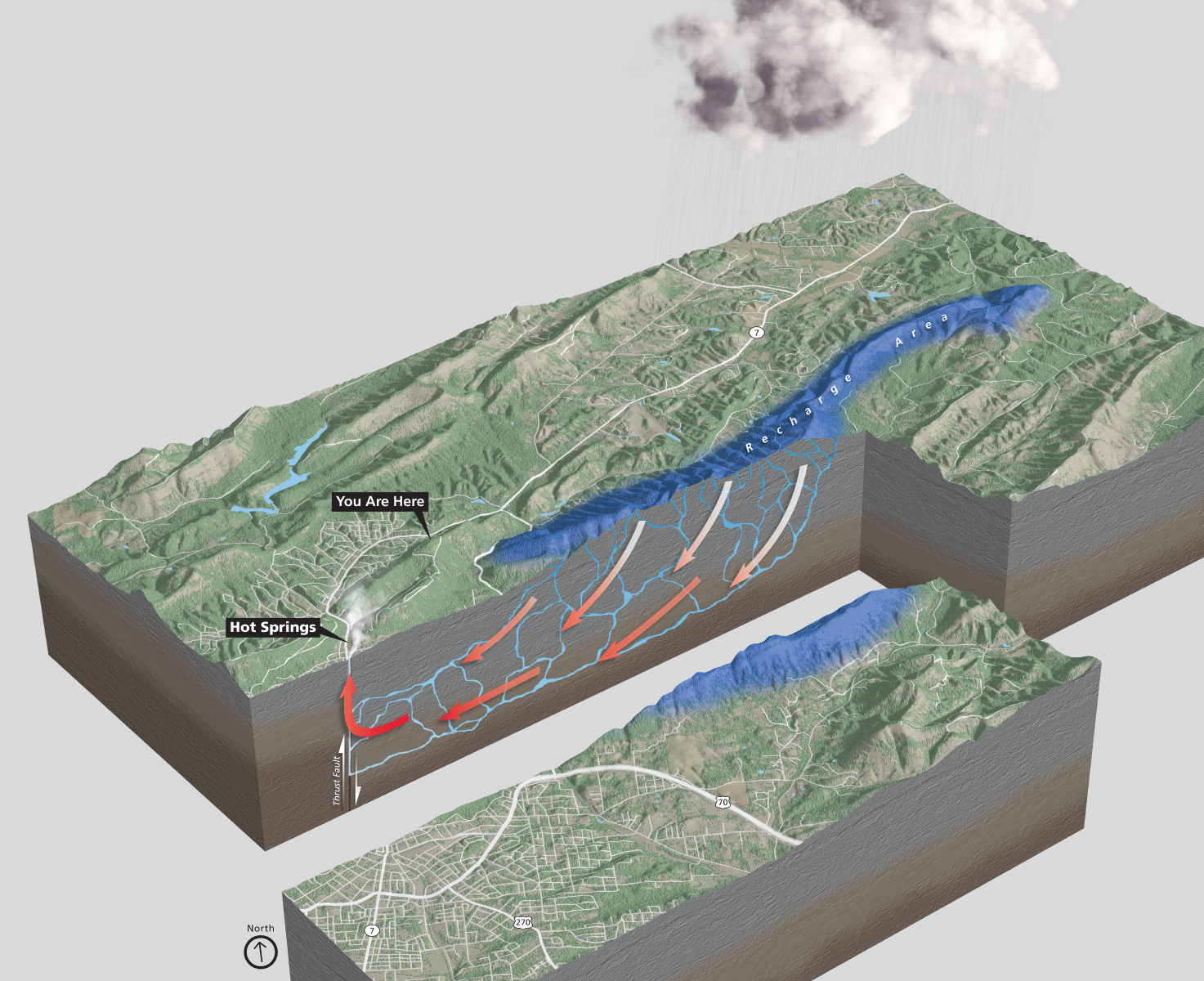Hot Springs Geology Cutaway International Mapping