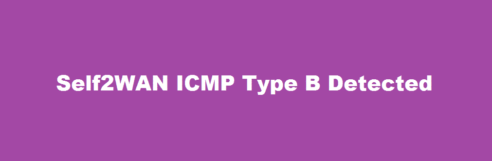 Self2WAN ICMP Type B Detected! 5 Fixes Access Guide