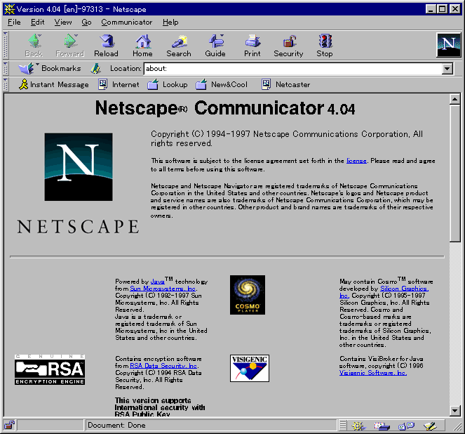 Netscape Communicator 4.04が公開