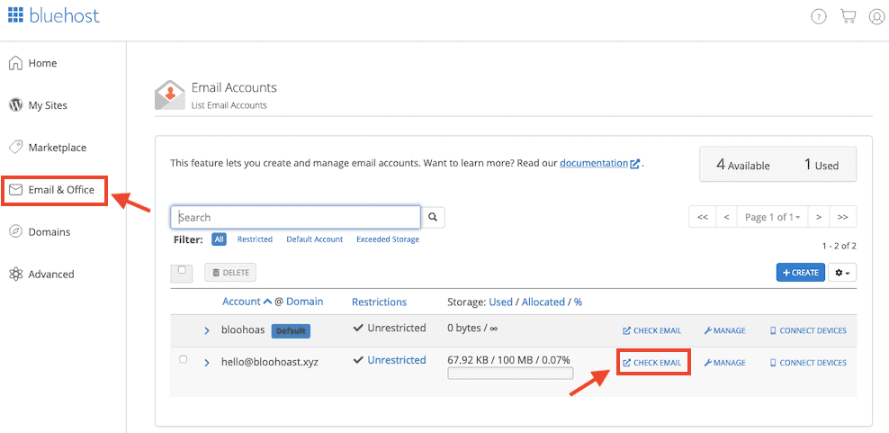Bluehost Email Cost – Bluehost.