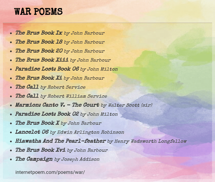 War Poems