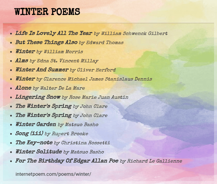 Winter Poems