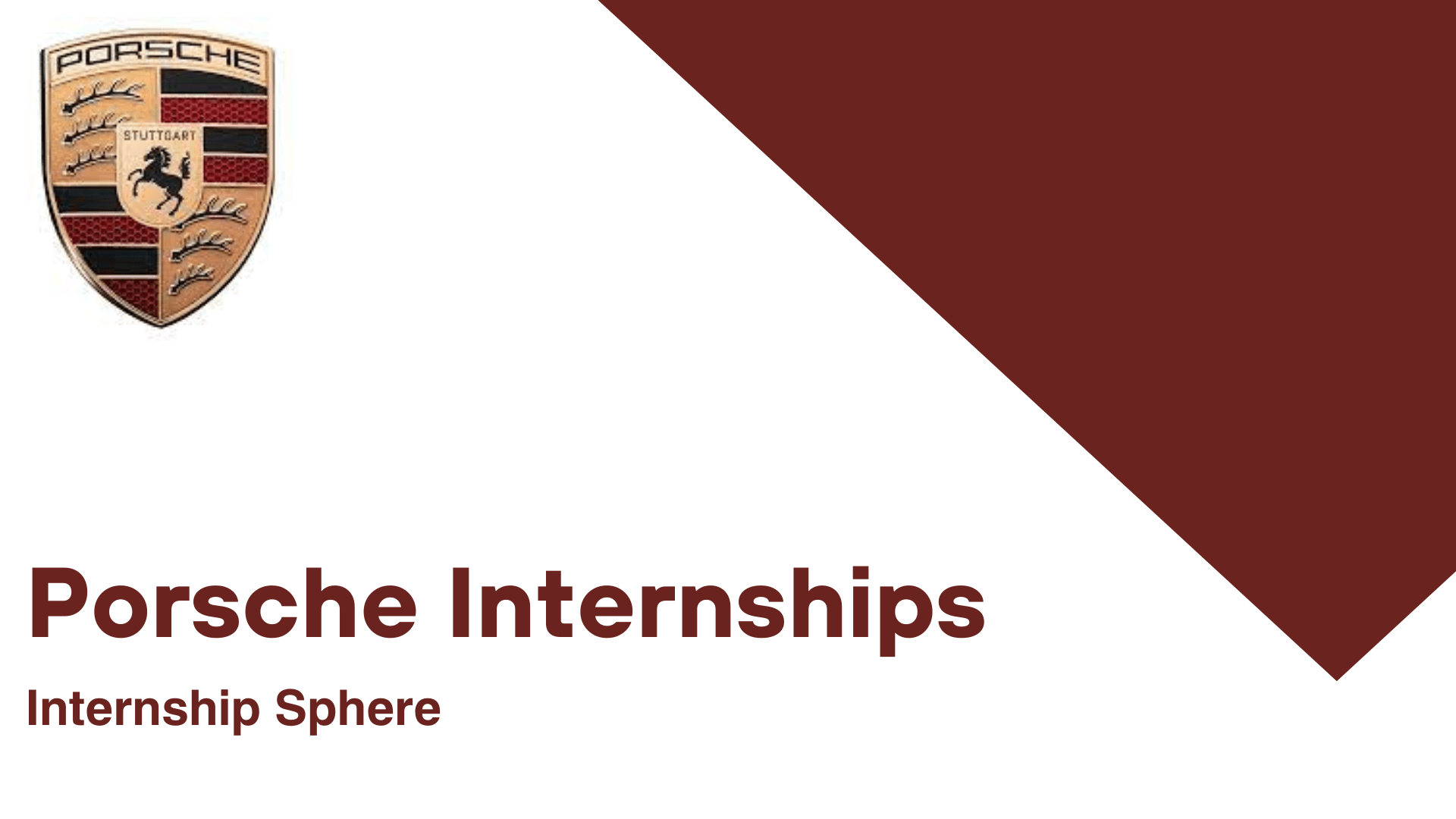 Porsche Internship 2024 Automobile Corporation Internship Sphere