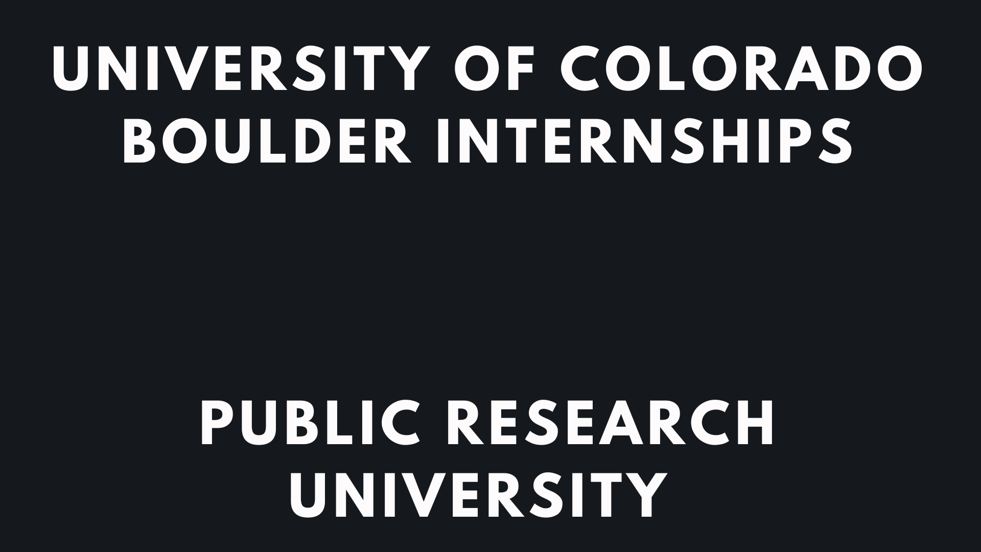 CU Denver Internships 2024 University of Colorado Denver Internship